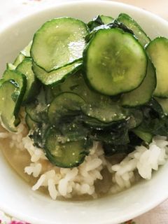 夏バテしらず!きゅうりと大葉の冷汁ごはん-レシピのメイン写真