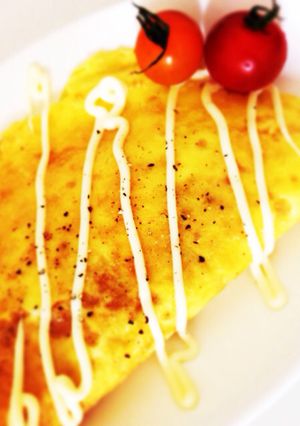 米粉入り簡単チーズオムレツ-レシピのメイン写真