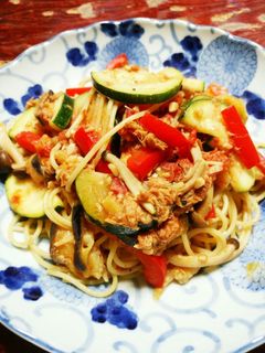 夏野菜たっぷりパスタ-レシピのメイン写真