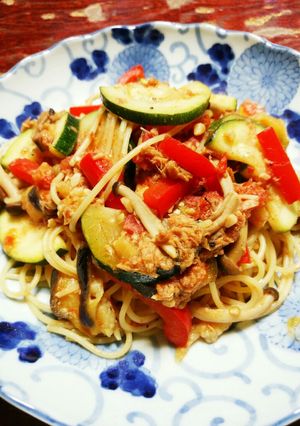 夏野菜たっぷりパスタ-レシピのメイン写真
