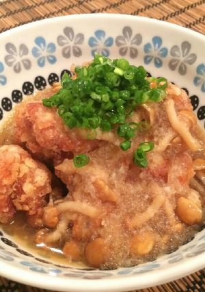 ニコラス風揚げ鶏のなめこ煮おろし-レシピのメイン写真