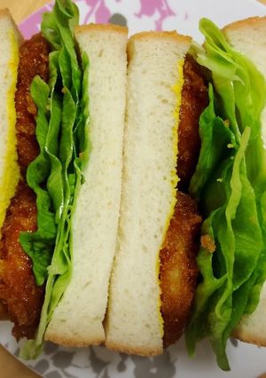 お手軽ランチに！チキンカツサンド-レシピのメイン写真