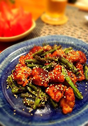 韓国風★鶏肉とインゲンの甘辛炒め-レシピのメイン写真