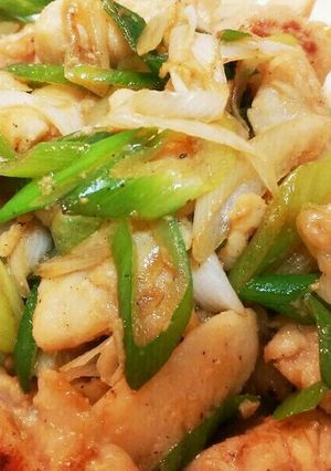 鶏ササミと白ネギの塩麹炒め-レシピのメイン写真