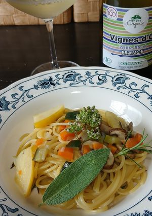 りんごと 季節の野菜のパスタ-レシピのメイン写真