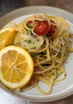 うますぎたレモン薫生ハムと紫蘇の冷製パスタ-レシピのメイン写真