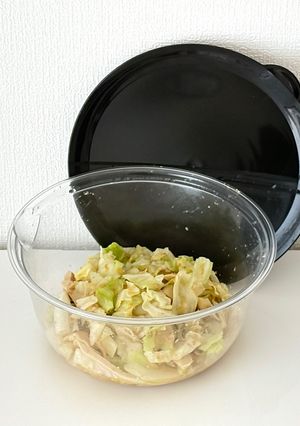 ハナビラタケとキャベツのレンチンおひたし-レシピのメイン写真