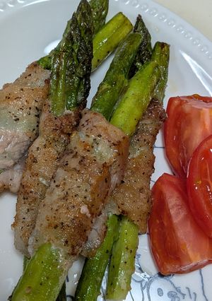 下茹で無し❢アスパラの肉巻き♪春満喫-レシピのメイン写真