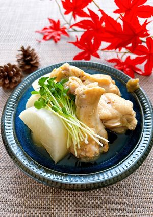 鶏手羽元と大根の簡単白だし煮-レシピのメイン写真