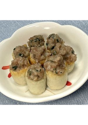 豚ひき肉と大葉のちくわの肉詰め★動画あり-レシピのメイン写真