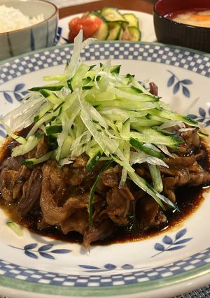 ご飯が進む！豚ときのこの黒酢辛子ソース-レシピのメイン写真