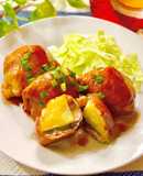 簡単☆じゃがいもと椎茸の大葉肉巻き
