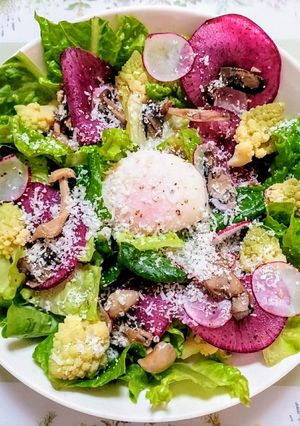 簡単ランチ！キノコ野菜卵のサラダうどん-レシピのメイン写真