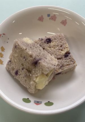 クリームチーズとブルーベリーの蒸しパン-レシピのメイン写真