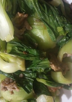 チンゲン菜と豚肉の塩炒め-レシピのメイン写真