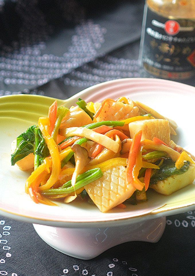 本格中華ソースで！いかと野菜の中華炒め-レシピのメイン写真