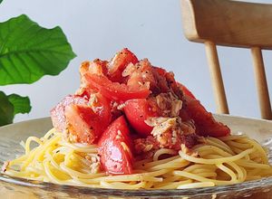 冷製トマトパスタ☆米不足☆主食☆炭水化物-レシピのメイン写真
