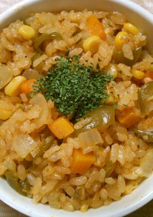 炊飯器で　手軽に簡単　ケチャップライス♪-レシピのメイン写真
