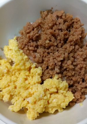 15分でいただきます♪簡単そぼろ丼-レシピのメイン写真
