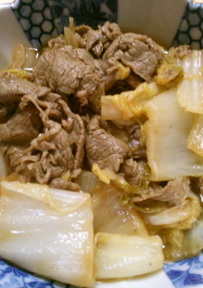 すき焼き風！ 牛肉と 白菜の 和風炒め！-レシピのメイン写真