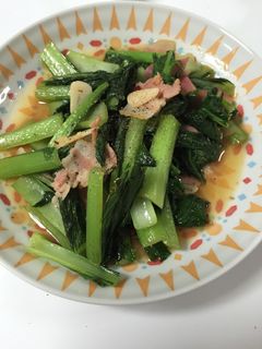 小松菜のペペロンチーノ風♬-レシピのメイン写真
