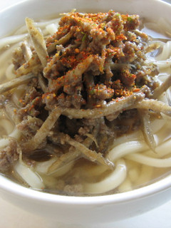 肉味噌シリーズ 肉ゴボウうどん☆-レシピのメイン写真