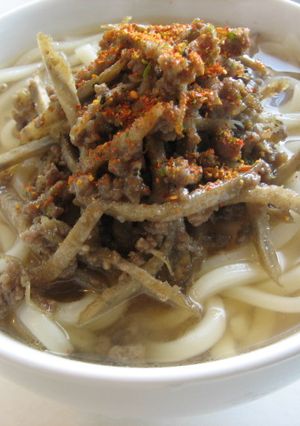 肉味噌シリーズ　肉ゴボウうどん☆-レシピのメイン写真
