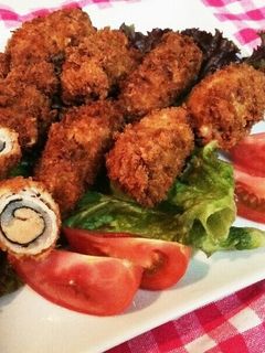 くるくる明太肉巻きフライ-レシピのメイン写真