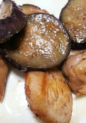鶏とナスのウェイぽん炒めニンニク風味-レシピのメイン写真
