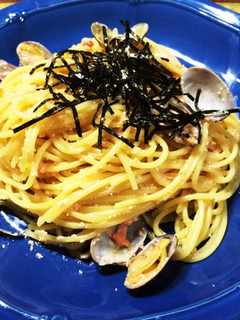 あさりの酒蒸しの残り汁で明太あさりパスタ-レシピのメイン写真