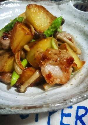柔か豚ロースとじゃが芋のドレッシング炒め-レシピのメイン写真