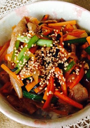 コチュジャンで！ピリ辛丼♬-レシピのメイン写真
