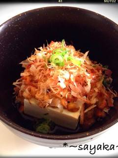 豆腐と納豆のまぜまぜ朝ごはん!-レシピのメイン写真