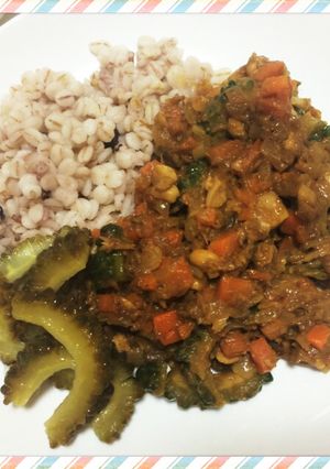 簡単ゴーヤ納豆キーマカレー-レシピのメイン写真