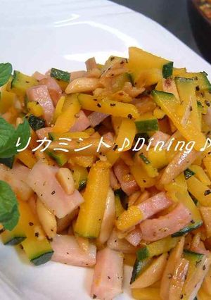カボチャとベーコンのアーモンド炒め-レシピのメイン写真