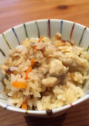 鶏と人参と油揚げの炊き込みご飯☆-レシピのメイン写真