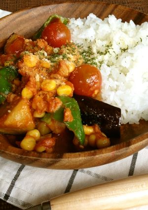夏野菜の旨味がギュッ！ゴロッと炒めカレー-レシピのメイン写真