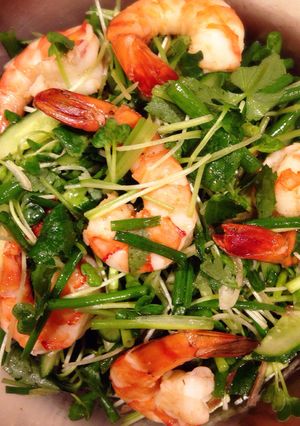 海老と香味野菜のカボスサラダ-レシピのメイン写真