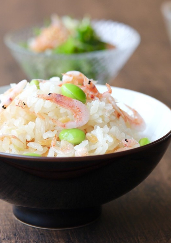 液体塩こうじで枝豆と桜海老の炊き込みご飯-レシピのメイン写真