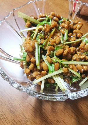 簡単一品◆おつまみにも◆納豆の水菜あえ-レシピのメイン写真