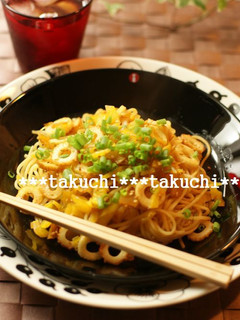 ちくわとたくあんのポン酢焼きそば-レシピのメイン写真