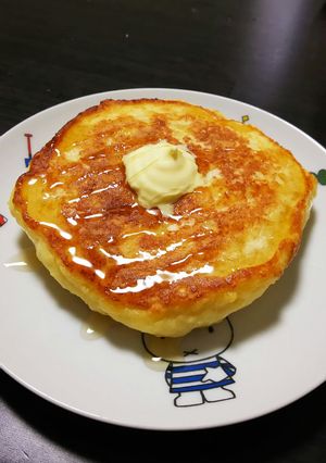 お豆腐でふわっふわ♪ヘルシーホットケーキ-レシピのメイン写真