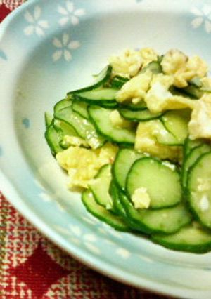 梅味の炒り卵と☆胡瓜の簡単酢の物♪♪-レシピのメイン写真