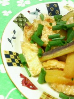 さつま芋と油揚げの☆簡単和風炒め♪♪-レシピのメイン写真