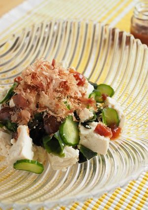 ごま油香る『梅だれ』の豆腐サラダ-レシピのメイン写真