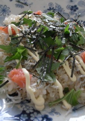 道具要らずの簡単ちりめん散らし寿司ランチ-レシピのメイン写真