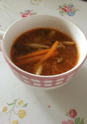 坦々風野菜スープ-レシピのメイン写真