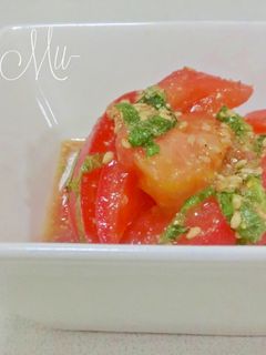 冷やしトマト の 大葉 ごま だれ-レシピのメイン写真