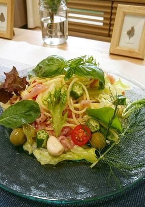 具だくさん冷製パスタ-レシピのメイン写真