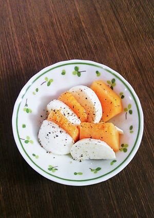 モッツレラとメロンのサラダ♪-レシピのメイン写真